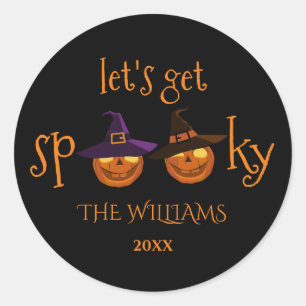 Sticker Rond Halloween Éffrayants personnalisées