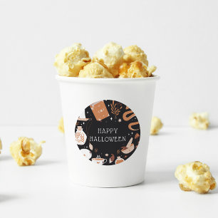 Sticker Rond Halloween en cristal mystique