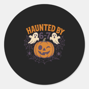 Sticker Rond Halloween ensorcelé Ensorcelé 67 Numéro 67 Six Sep