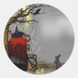 STICKER ROND HALLOWEEN FAMILIAIRE