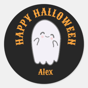 Sticker Rond Halloween fantôme mignon
