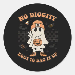Sticker Rond Halloween Fantôme Pas de goutte Diggity Pour L'Enf