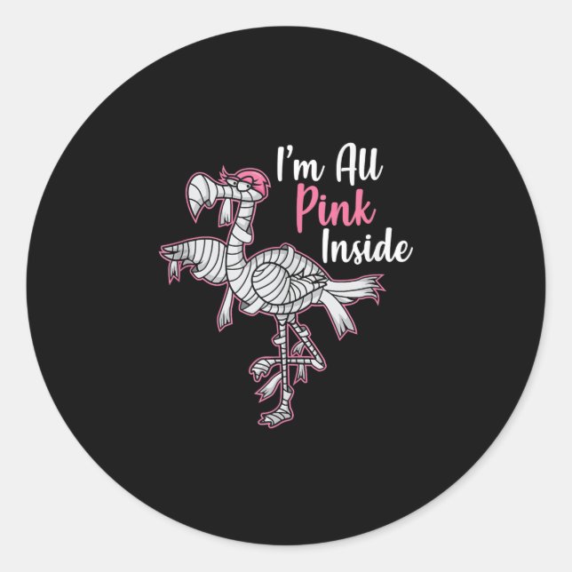 Sticker Rond Halloween Flamingo Venin (Devant)