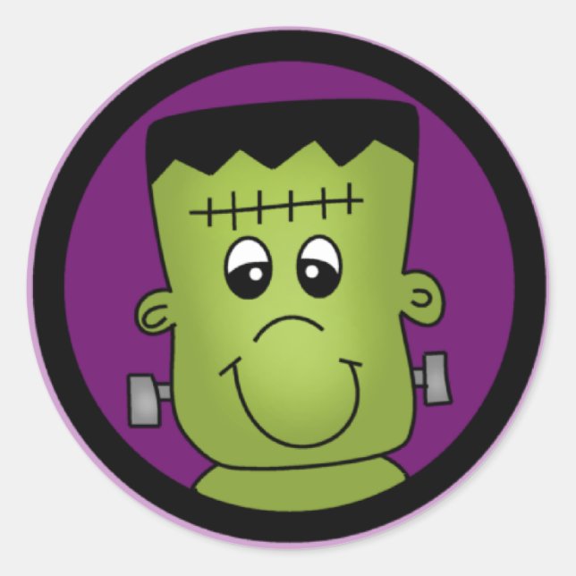 Sticker Rond Halloween Frankie Tshirts et cadeaux (Devant)