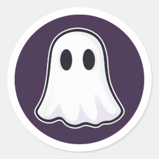 Sticker rond Halloween Ghost Classic