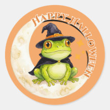 Halloween Grenouille Mignonne Crapaud Sorcière