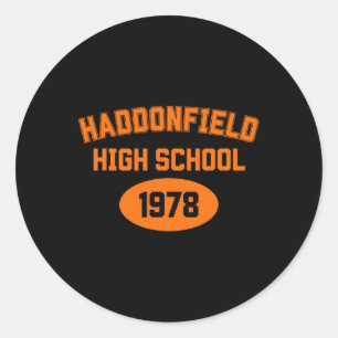 Sticker Rond Halloween Haddonfield High School 1978 Retro Novel