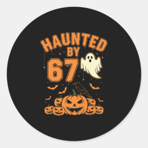 Sticker Rond Halloween Haunted 67 Six Seven Meme 1 (21)