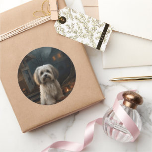 Sticker Rond Halloween Havanais effraie