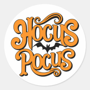 Sticker Rond Halloween Hocus Pocus