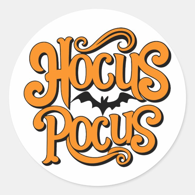 Sticker Rond Halloween Hocus Pocus (Devant)