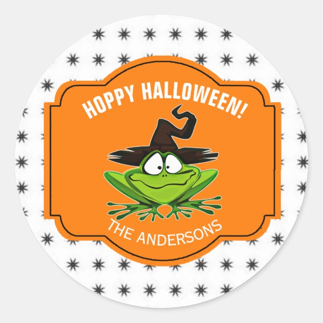 Sticker Rond Halloween Hoppy Frog ID221 (Devant)