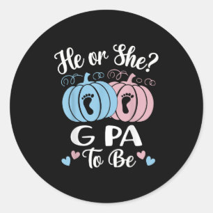 Sticker Rond Halloween Il ou Elle G Pa Pour être Citrouille Rév