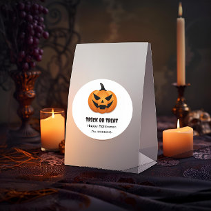 Sticker Rond Halloween Jack-o’-Lanterne -