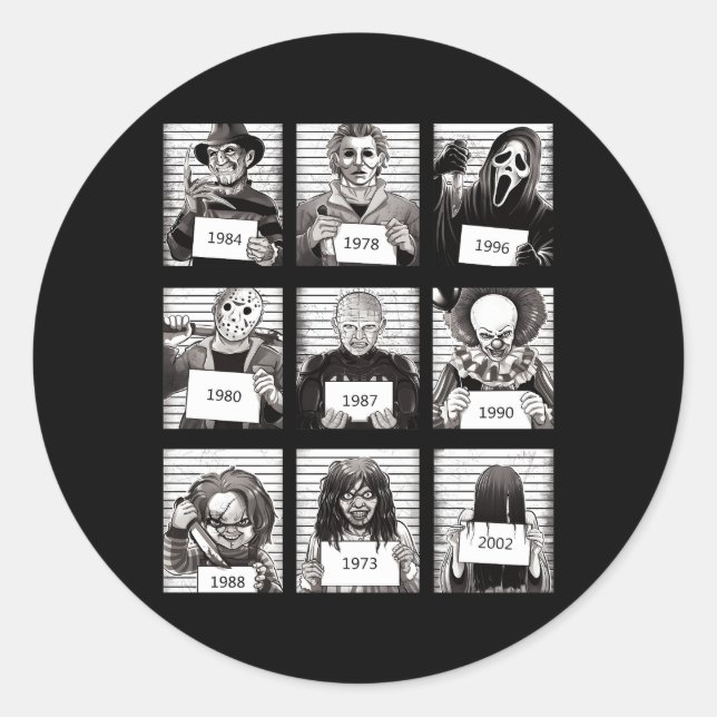 Sticker Rond Halloween légendes Déplaisantes Er Hots Horreur (Devant)