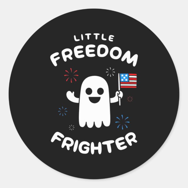 Sticker Rond Halloween Little Freedom Frighter (Devant)