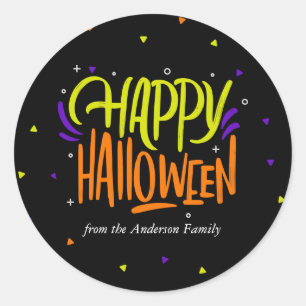Sticker Rond Halloween lugubre et festif