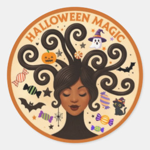 Sticker Rond Halloween magique