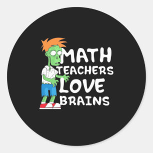 Sticker Rond Halloween Math enseignant amour