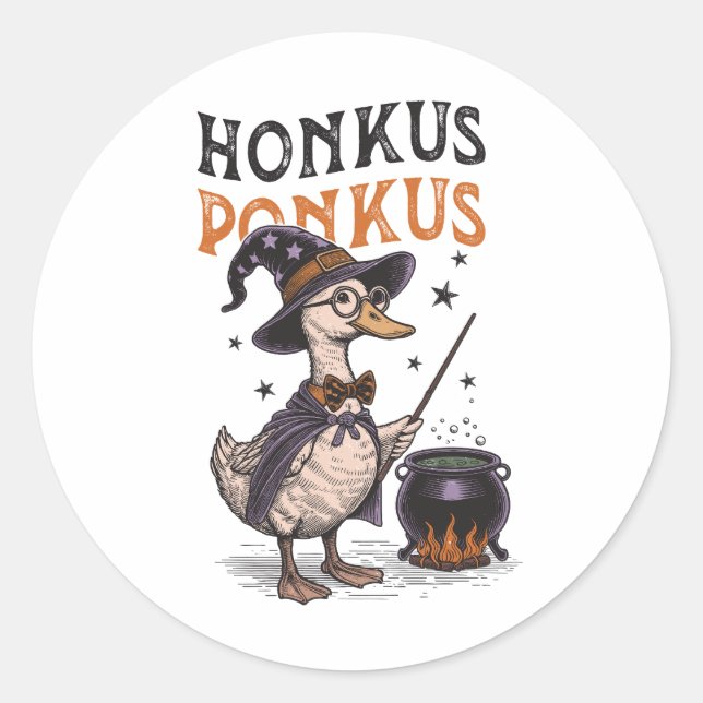 Sticker Rond Halloween Mother Goose (Devant)