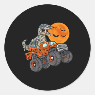 Sticker Rond Halloween Mummy T Rex Monster Truck Boys Enfants A
