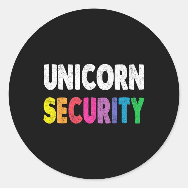 Sticker Rond Halloween Papa Maman Fille Costume adulte Unicorne (Devant)