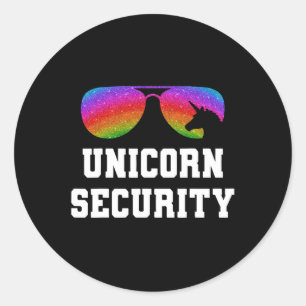 Sticker Rond Halloween Papa Maman Fille Costume adulte Unicorne