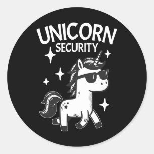 Sticker Rond Halloween Papa Maman Fille Parents Costume Unicorn