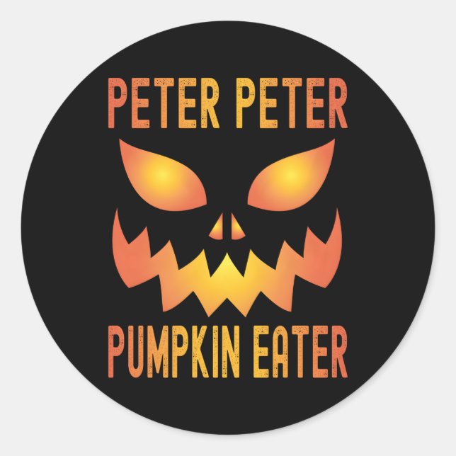 Sticker Rond Halloween Peter Citrouille (Devant)
