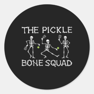 Sticker Rond Halloween Picklell Pickle Pickle Bone Squad Skelet