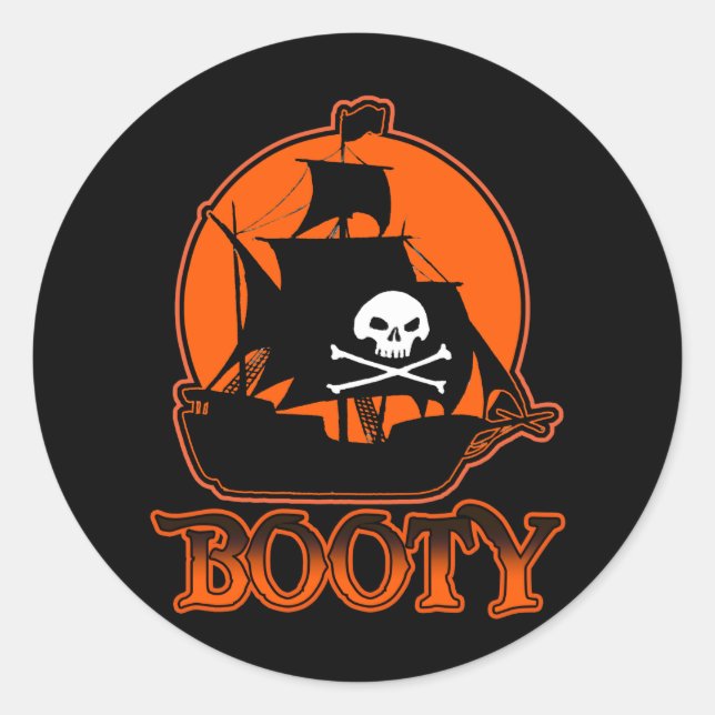 Sticker Rond Halloween Pirate Boty (Devant)