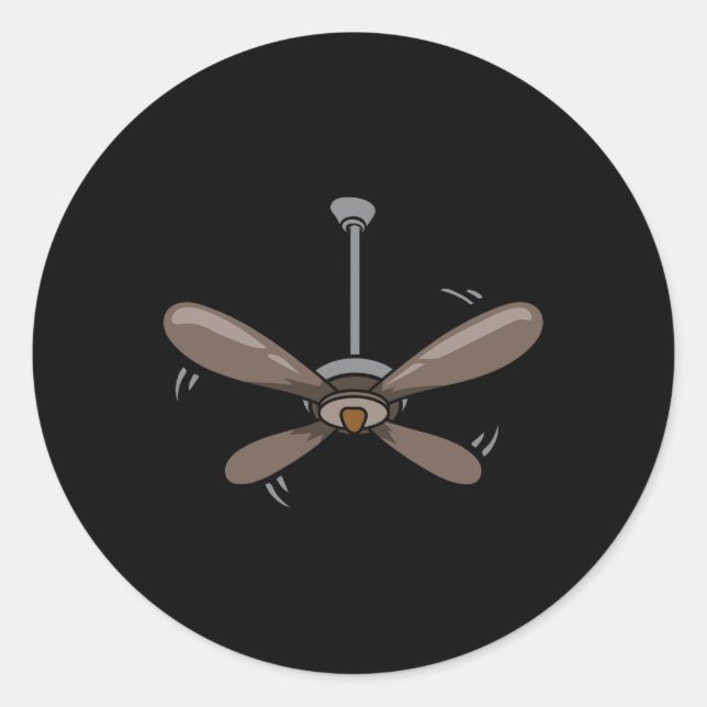 Sticker Rond Halloween Plafond Ventilateur Costume drôle Facile (Devant)