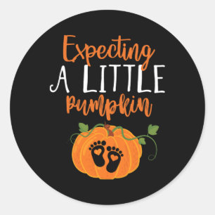 Sticker Rond Halloween Pregnancy Maman Attend Petit Poumon