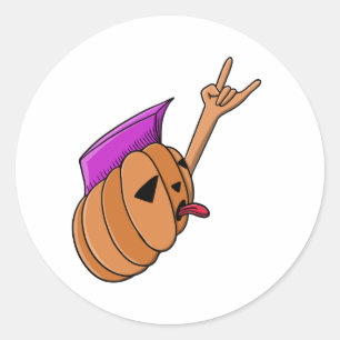 Sticker Rond Halloween Punk Rock et Radical