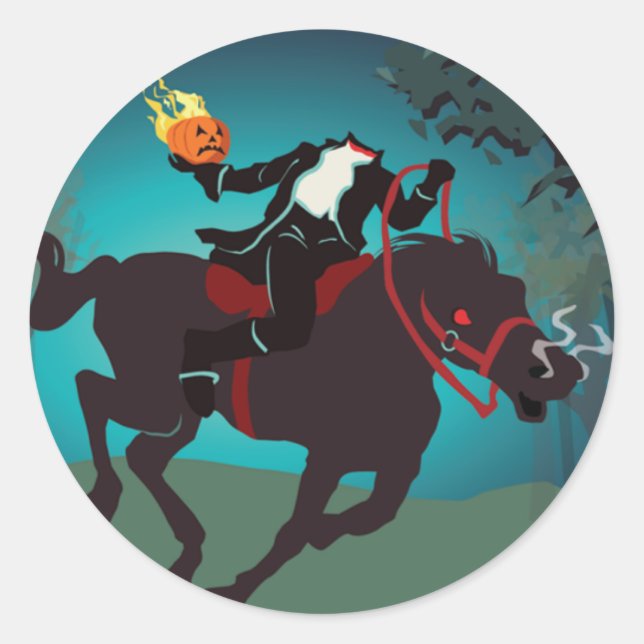 Sticker Rond Halloween sans tête (Devant)
