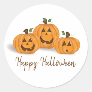 Sticker Rond Halloween Scary Funny mignon Citrouille Whimsical