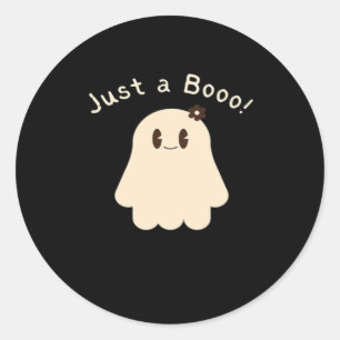 Sticker Rond Halloween Simplement Un Boo - Joli Boo - Tricot Ou