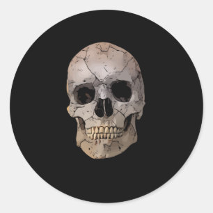 Sticker rond Halloween Skull Classic
