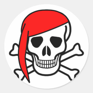 Sticker rond Halloween Skull Classic