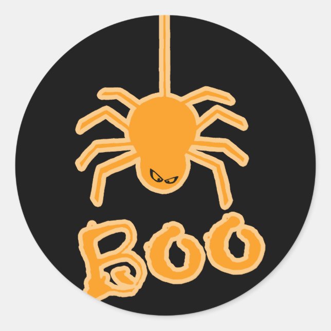 Sticker Rond Halloween Spider Boo (Devant)