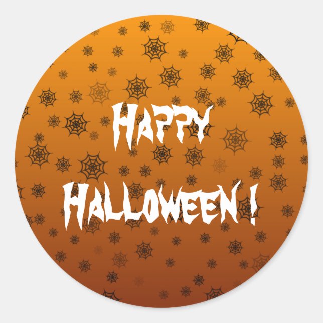 Sticker Rond Halloween Spider Web (Devant)