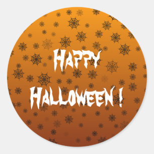 Sticker Rond Halloween Spider Web