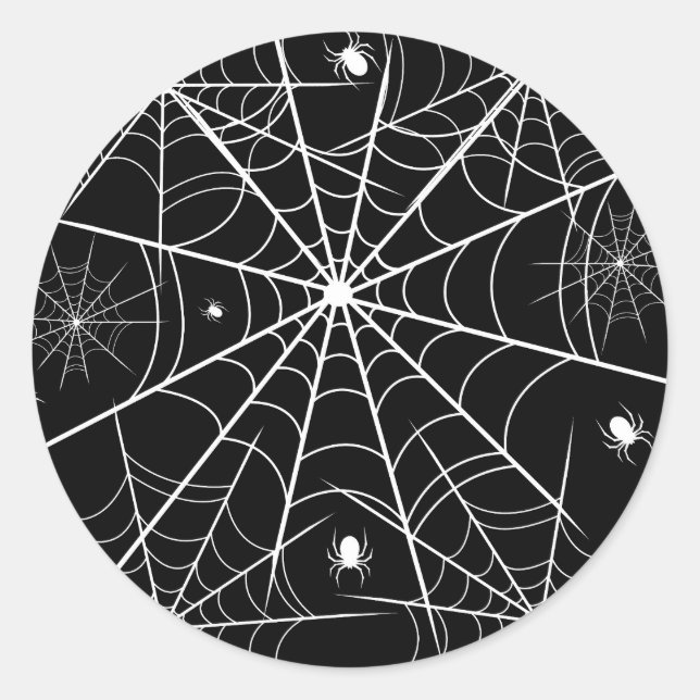 Sticker Rond Halloween Spider Web (Devant)