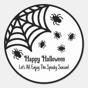 Sticker Rond Halloween Spiderweb personnalisé