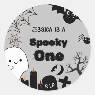 Sticker Rond HAlloween Sppoky One Premier anniversaire fête