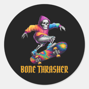 Sticker Rond Halloween Squelette Squelette Halloween Costume