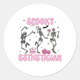 Sticker Rond Halloween squelette Thérapie de la peau Esthétique