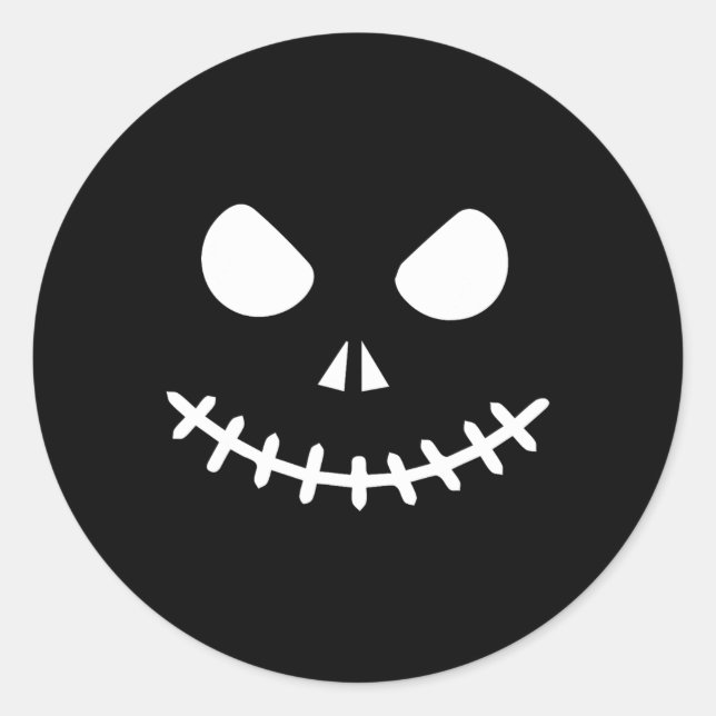 Sticker Rond Halloween squelettique (Devant)