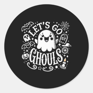Sticker Rond Halloween tee - shirt Allons Gouls Ghost Toddler F