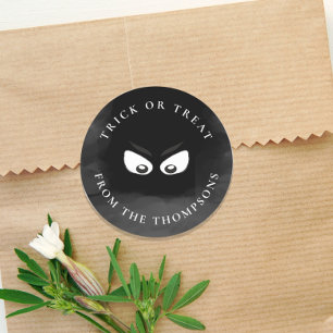 Sticker Rond Halloween Trick Or Treat Spooky Ghost Cute Favor